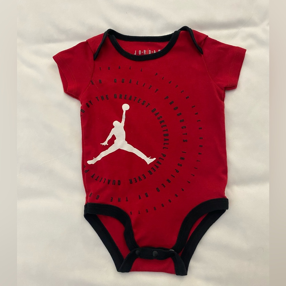 Air Jordan Red Onesie. Size 6-9 Months. NWOT